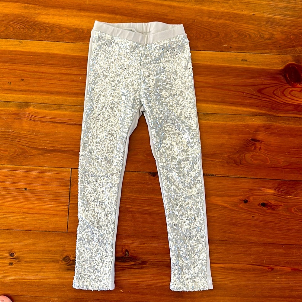 Joyfolie silver sequin leggings